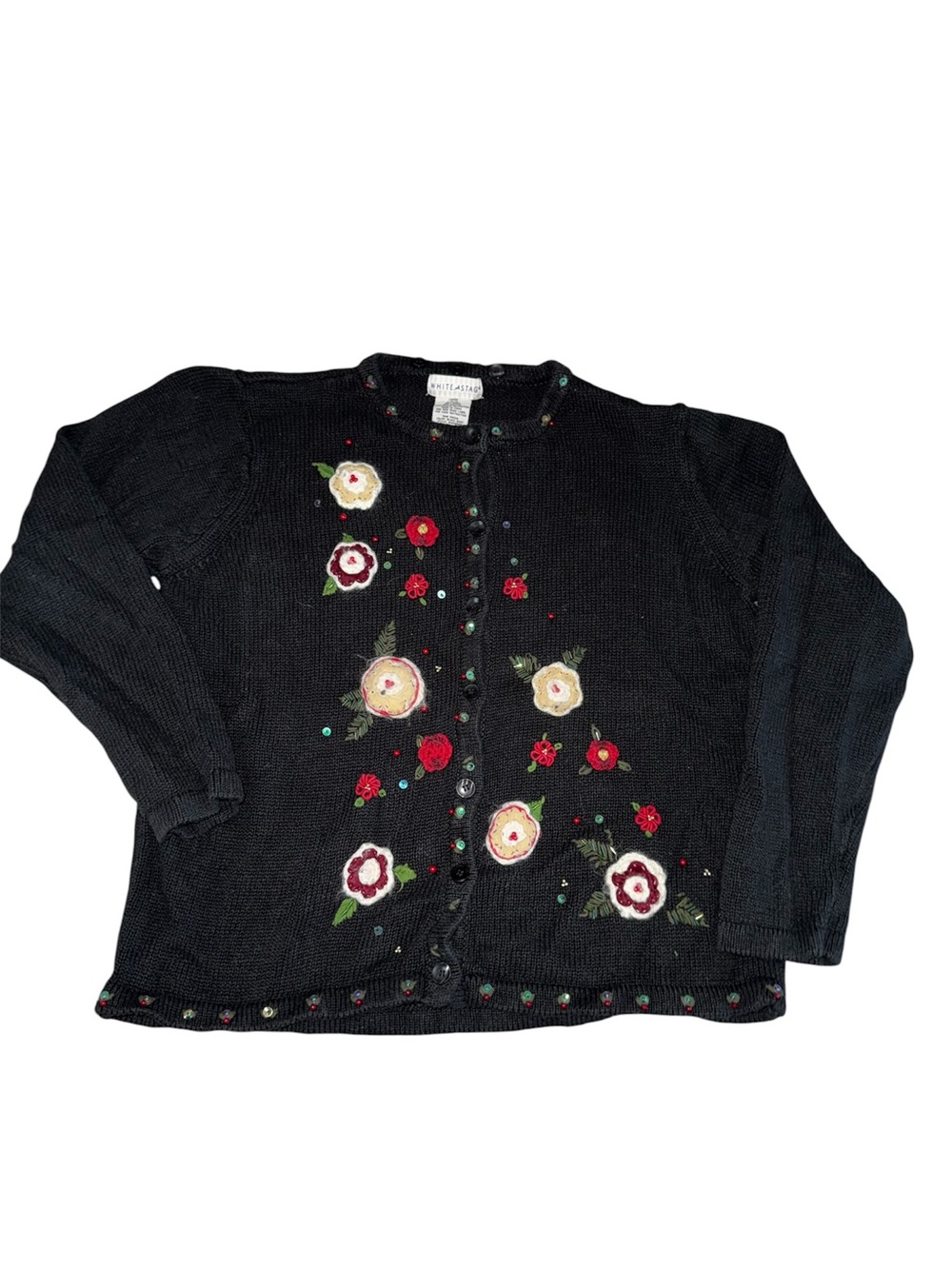 Vintage White Stag Grandma Sweater